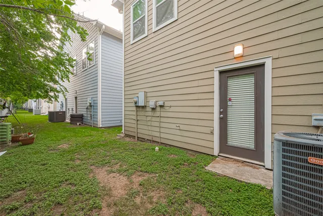 a view of a backyard with a garden