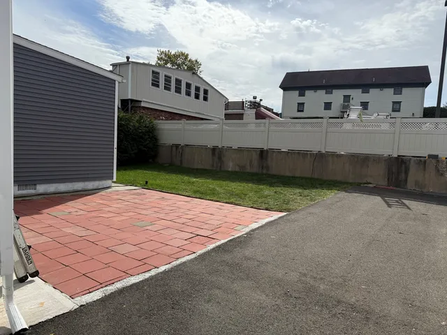 a backyard of a house