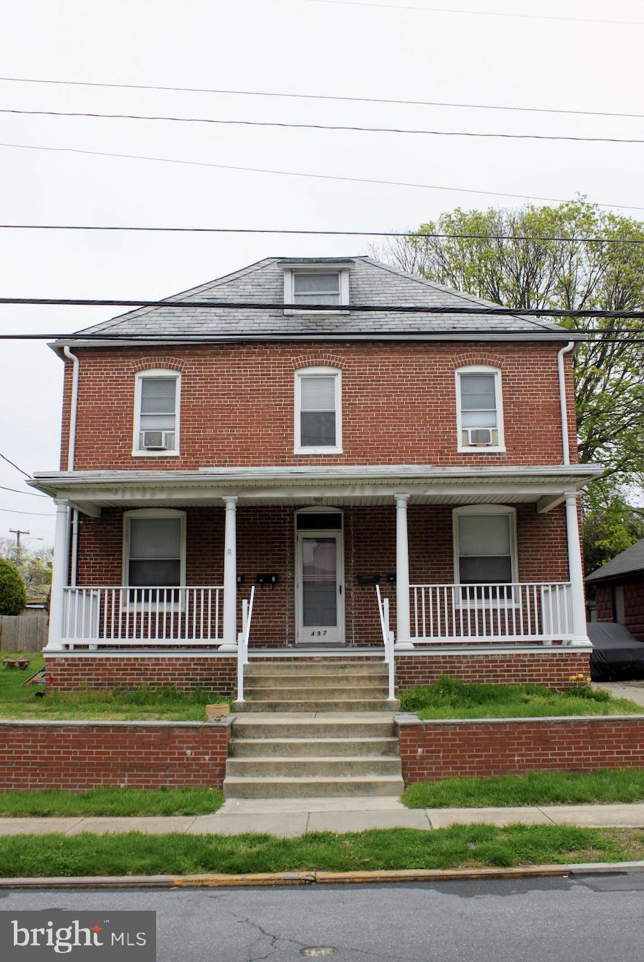 a front view of a house