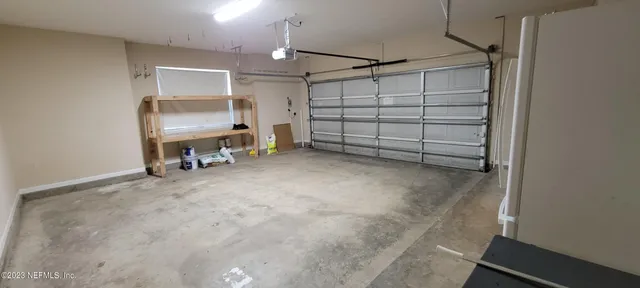 a view of a garage room