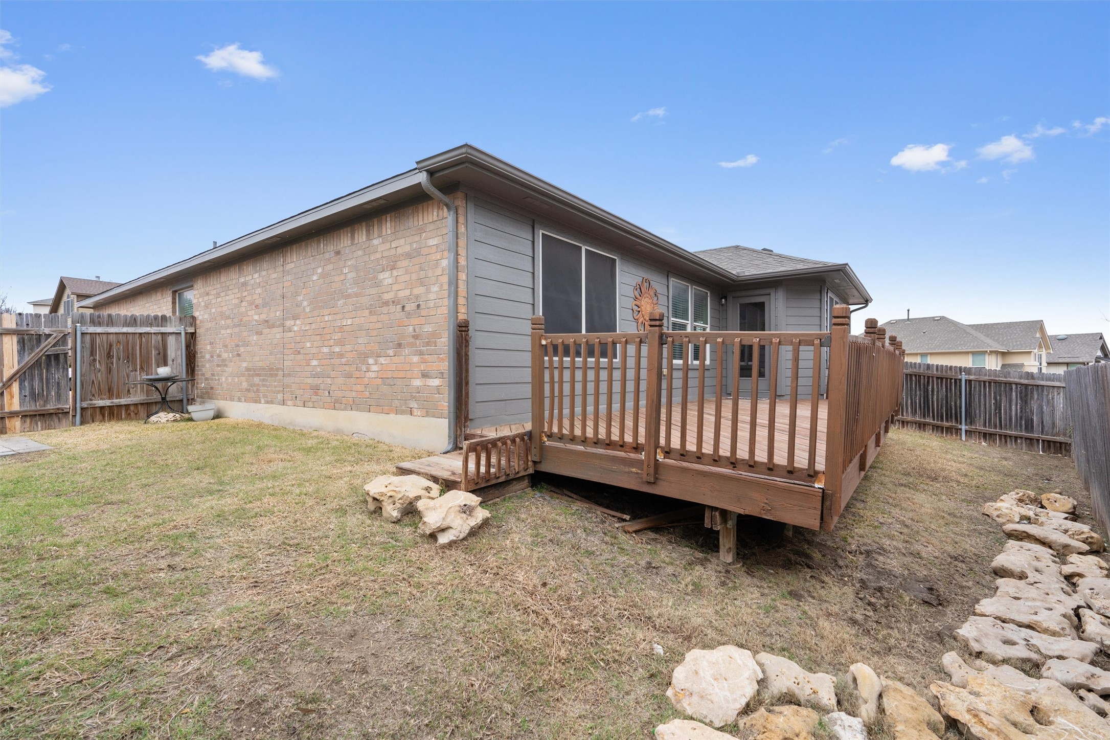 1587 Haynie Bend Round Rock, TX 78665 - Photo 23 of 25 a view of a deck with a yard