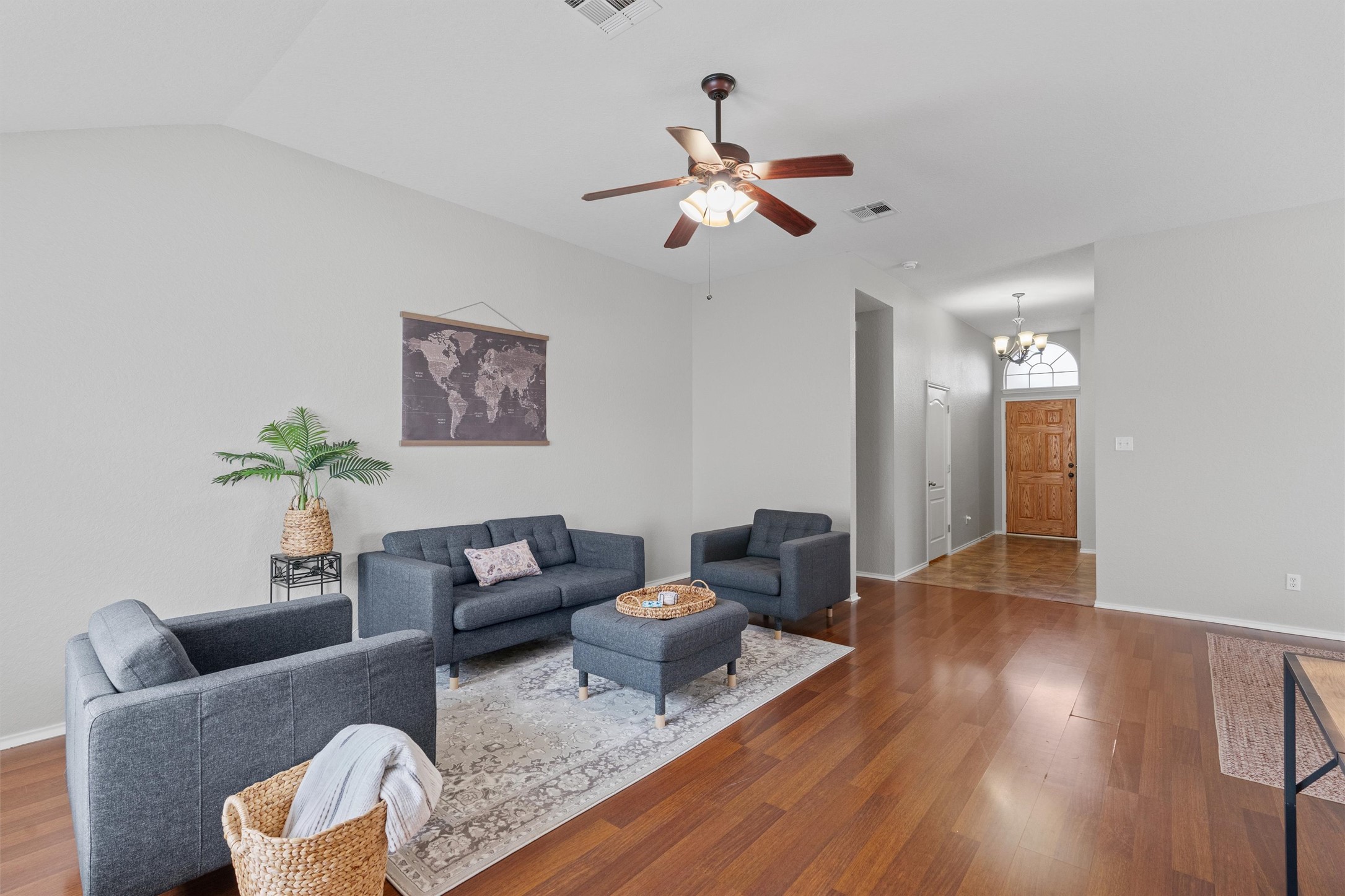 1587 Haynie Bend Round Rock, TX 78665 - Photo 6 of 25 a living room with furniture and wooden floor