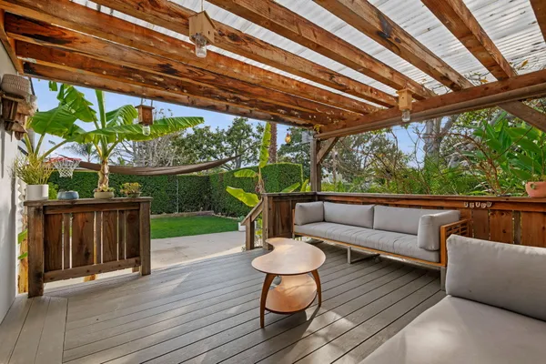 a view of outdoor space with seating