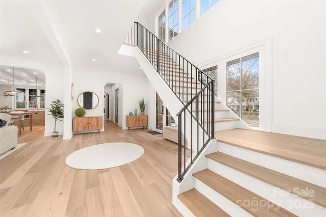 a view of livingroom with furniture and staircase