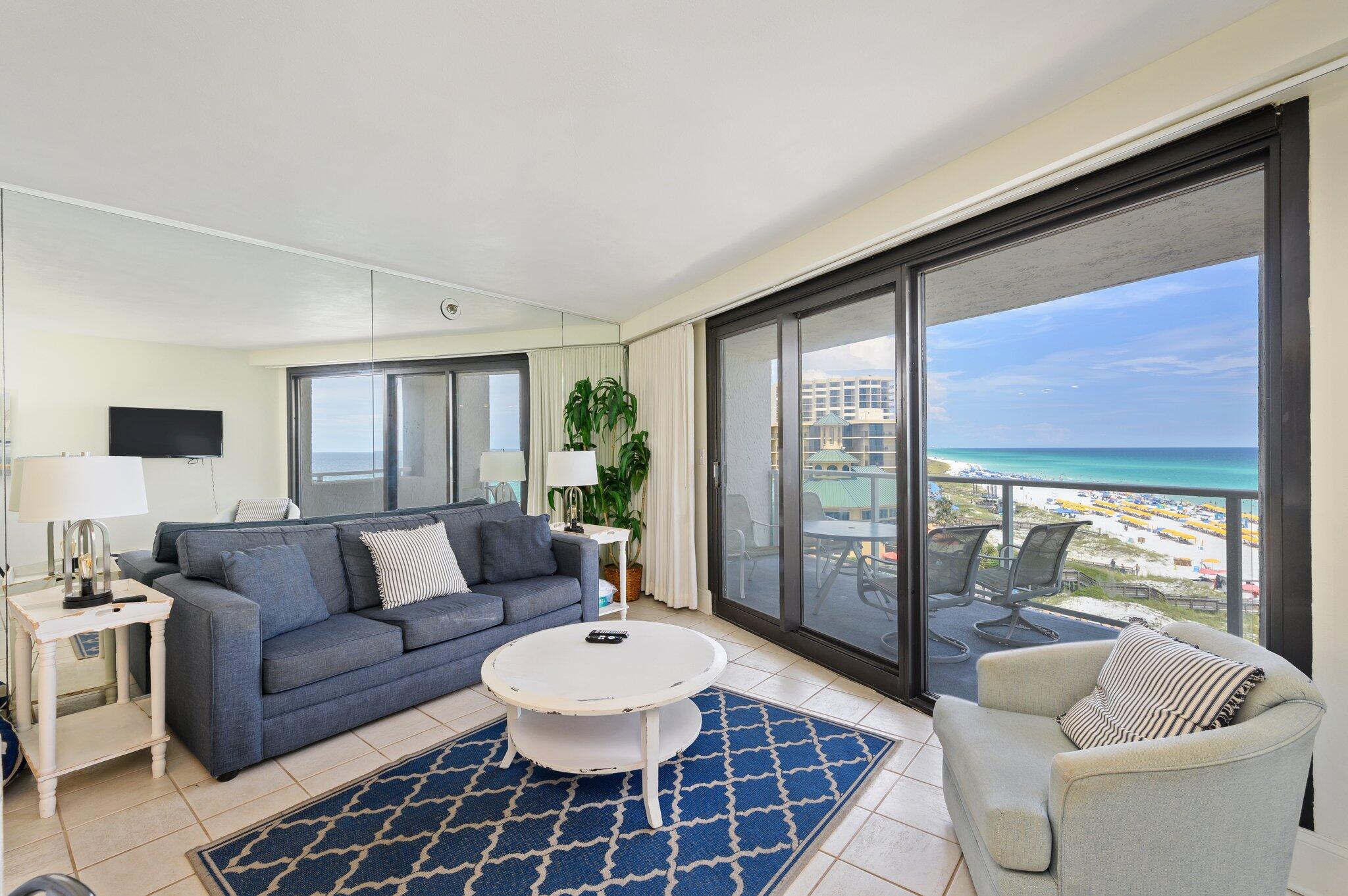 4277 Beachside 2, Unit 4277 Miramar Beach, FL 32550 - Photo 4 of 71 a living room with furniture and a large window