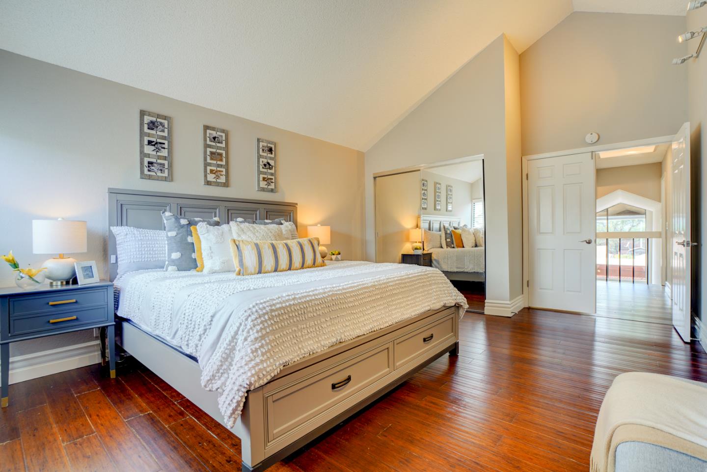 44 Redding Road Campbell, CA 95008 - Photo 23 of 51 a spacious bedroom with a bed and wooden floor