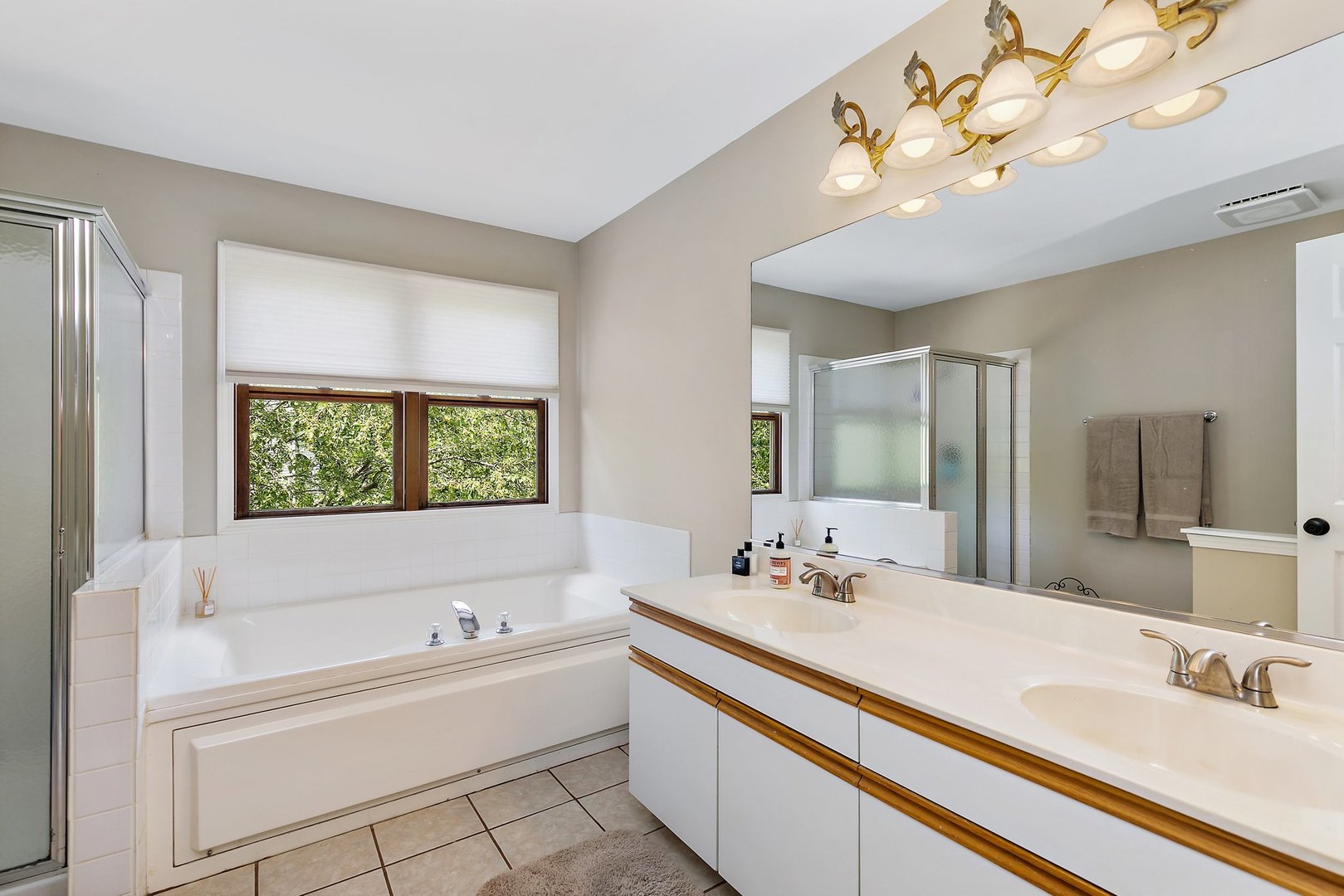 1010 Wakefield Drive Elgin, IL 60120 - Photo 15 of 32 a bathroom with a tub sink and mirror