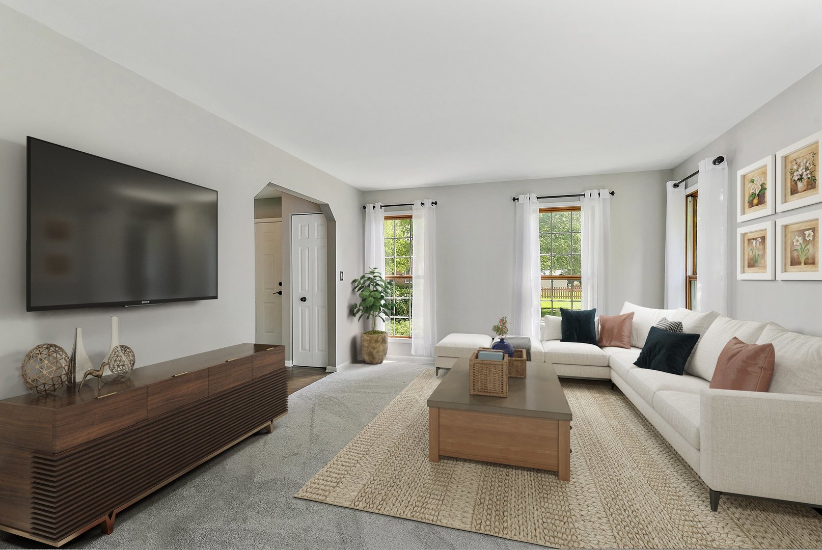 1010 Wakefield Drive Elgin, IL 60120 - Photo 9 of 32 a living room with furniture and a flat screen tv