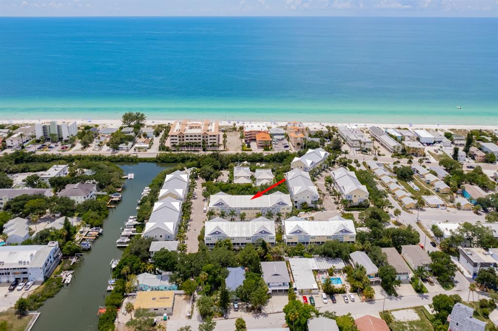 88 The Cv Way Indian Rocks Beach, FL 33785 - Photo 1 of 1 IRB aerial view of the of the community and and the close proximity (6 minutes) to the beautiful Indian Rocks Beach
