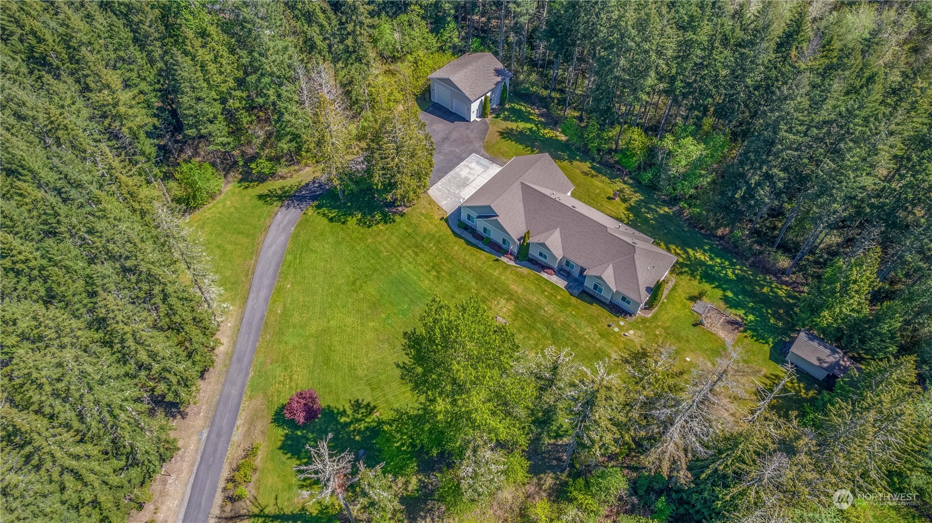 6605 Stringtown Road East Eatonville, WA 98328 - Photo 36 of 40 a aerial view of a house