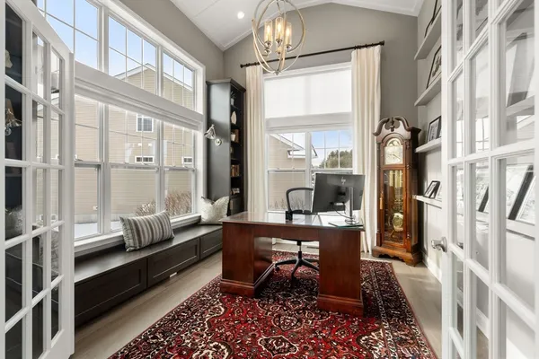a room with furniture