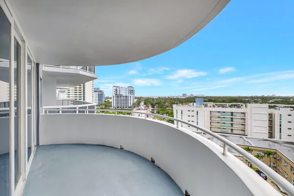 a view of balcony with city view