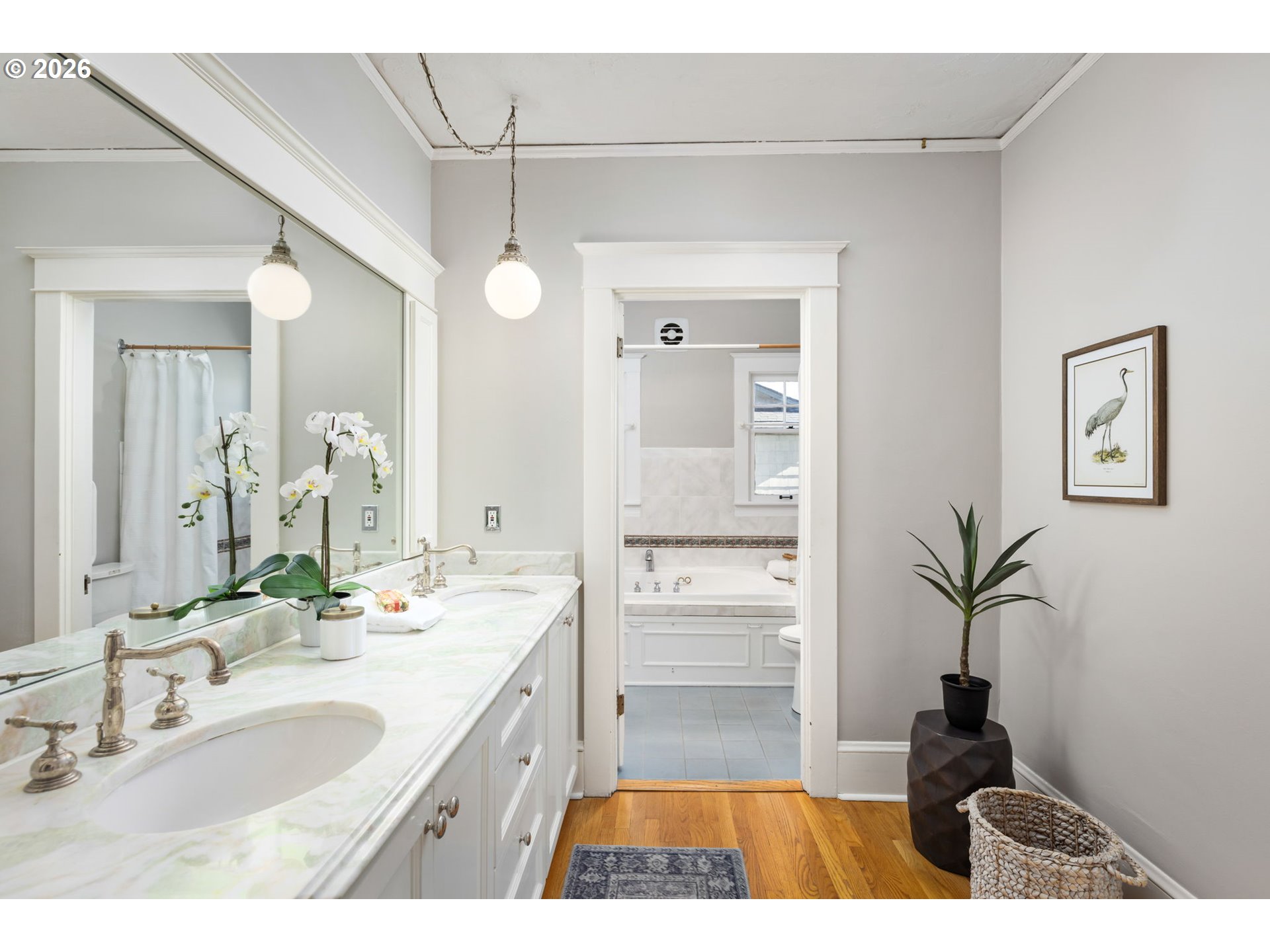 2806 Northeast Alameda Street Portland, OR 97212 - Photo 23 of 45 a bathroom with a sink a mirror and a shower