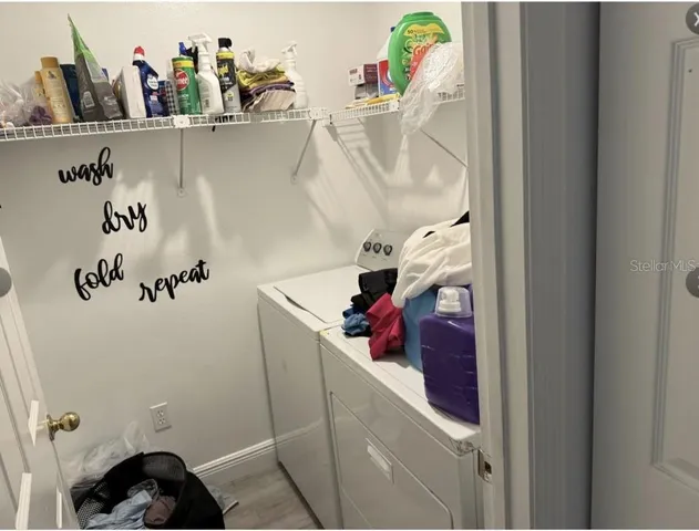 a view of storage and utility room