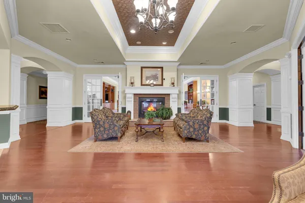 a workspace with furniture and a window