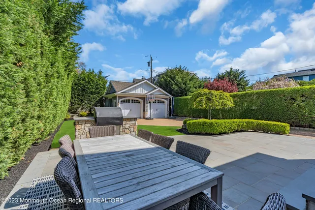 a view of a table and chairs in patio