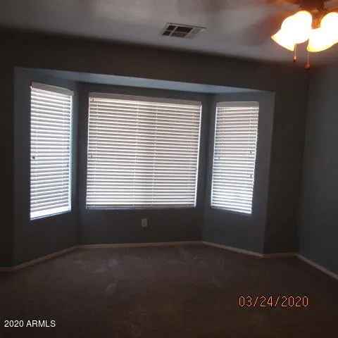 an empty room with closet