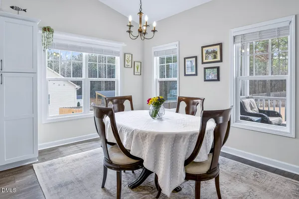 a living room with a bed