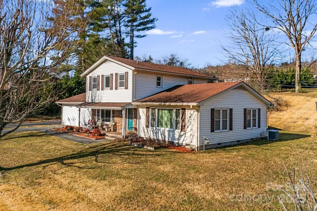 a house view with a garden space