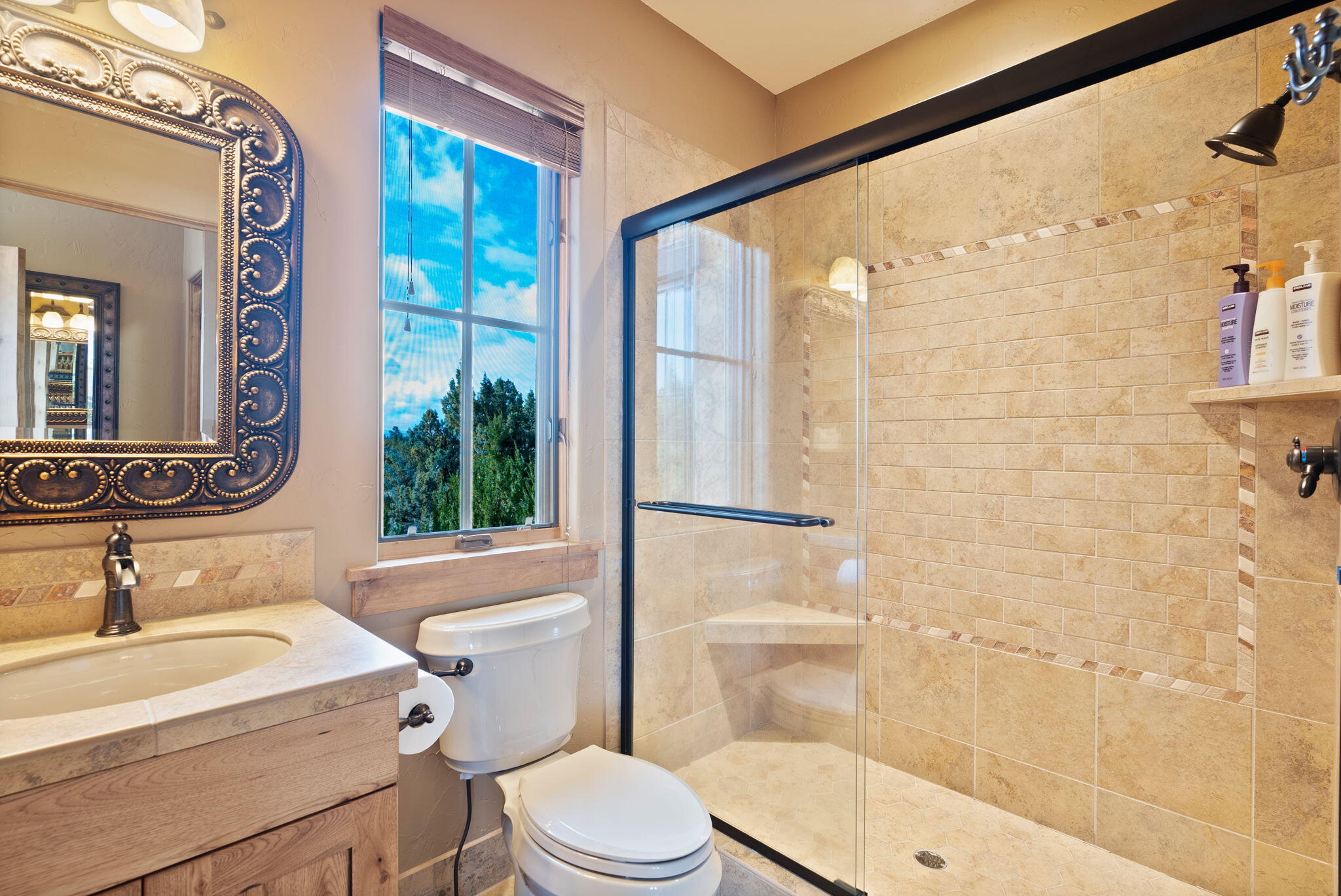 22887 Ghost Tree Lane Bend, OR 97701 - Photo 63 of 97 Beautiully tiled walk-in shower in guest bath