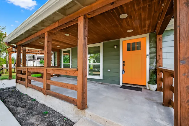 a view of front door