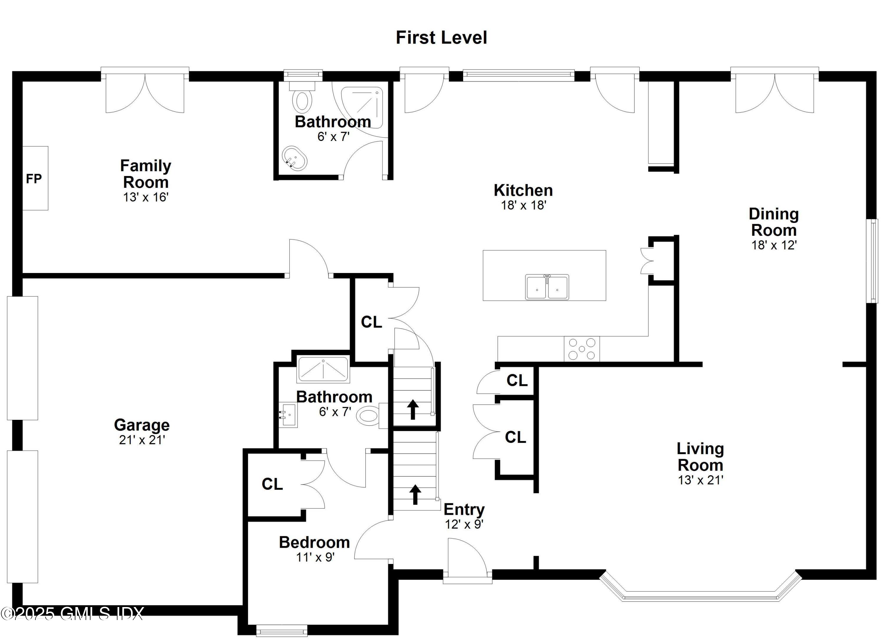 38 Bedford Road Greenwich, CT 06831 - Photo 31 of 33 First level floor plan