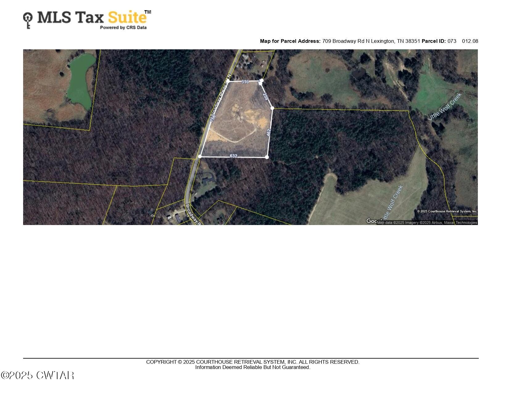 709 Broadway Road North Lexington, TN 38351 - Photo 9 of 11 CRS Data - Property Map for 709 Broadway