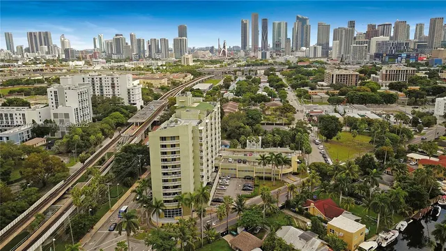 a view of a balcony with city view