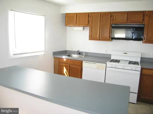 a kitchen with a sink a stove and cabinets