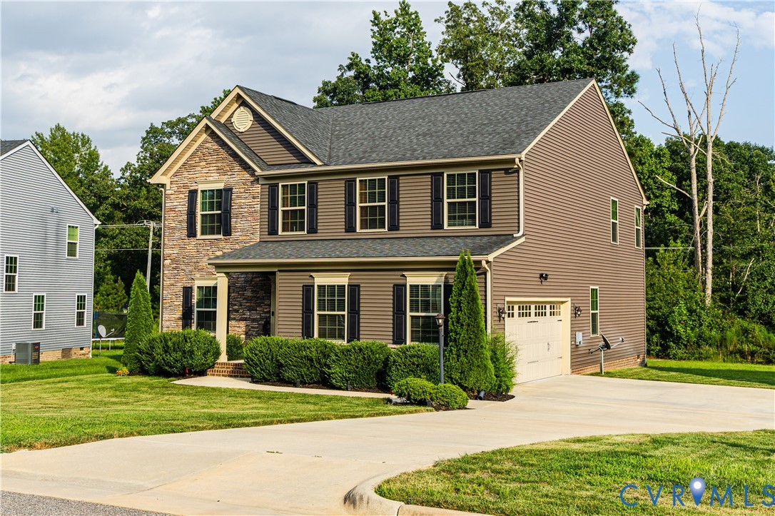 a aerial view of a house