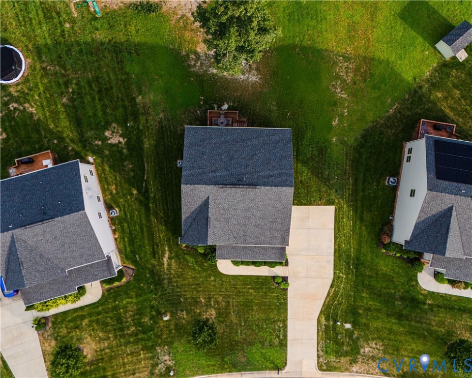 4331 Ganymede Drive Chester, VA 23831 - Photo 38 of 40 an aerial view of a house with garden space and street view