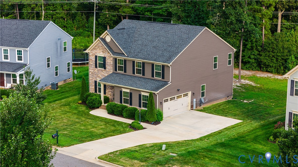 4331 Ganymede Drive Chester, VA 23831 - Photo 39 of 40 a aerial view of a house next to a big yard and large trees
