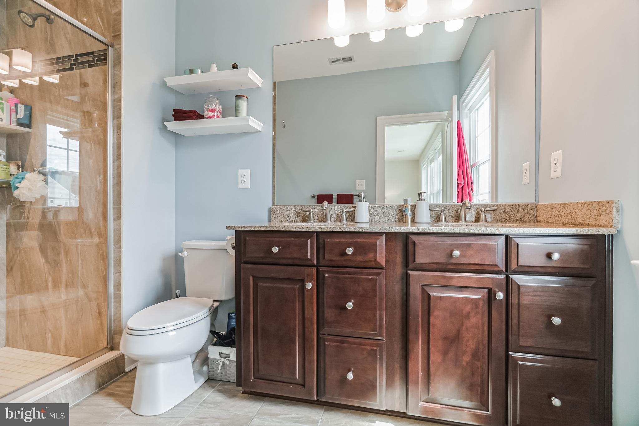 3710 Jacob Stout Road Doylestown, PA 18902 - Photo 17 of 28 Primary bath with double vanity & walk in shower
