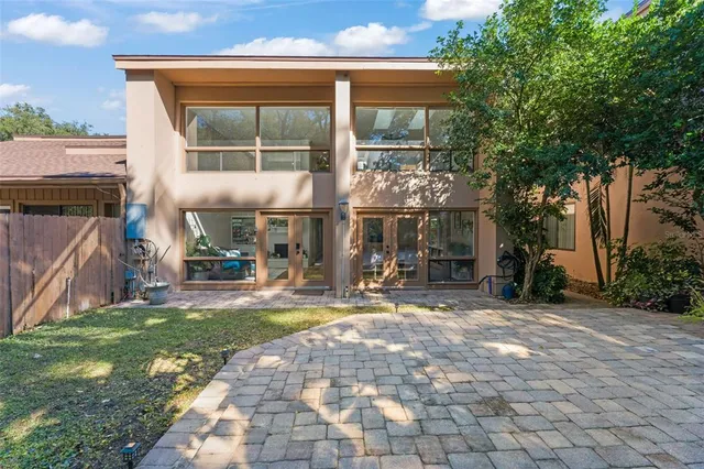 a view of a swimming pool with a lake view
