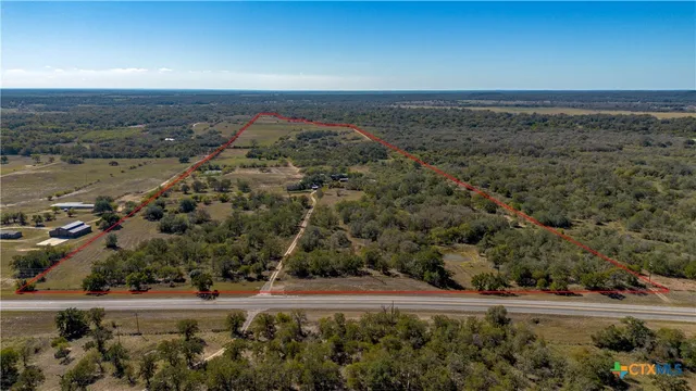 an aerial view of a beach
