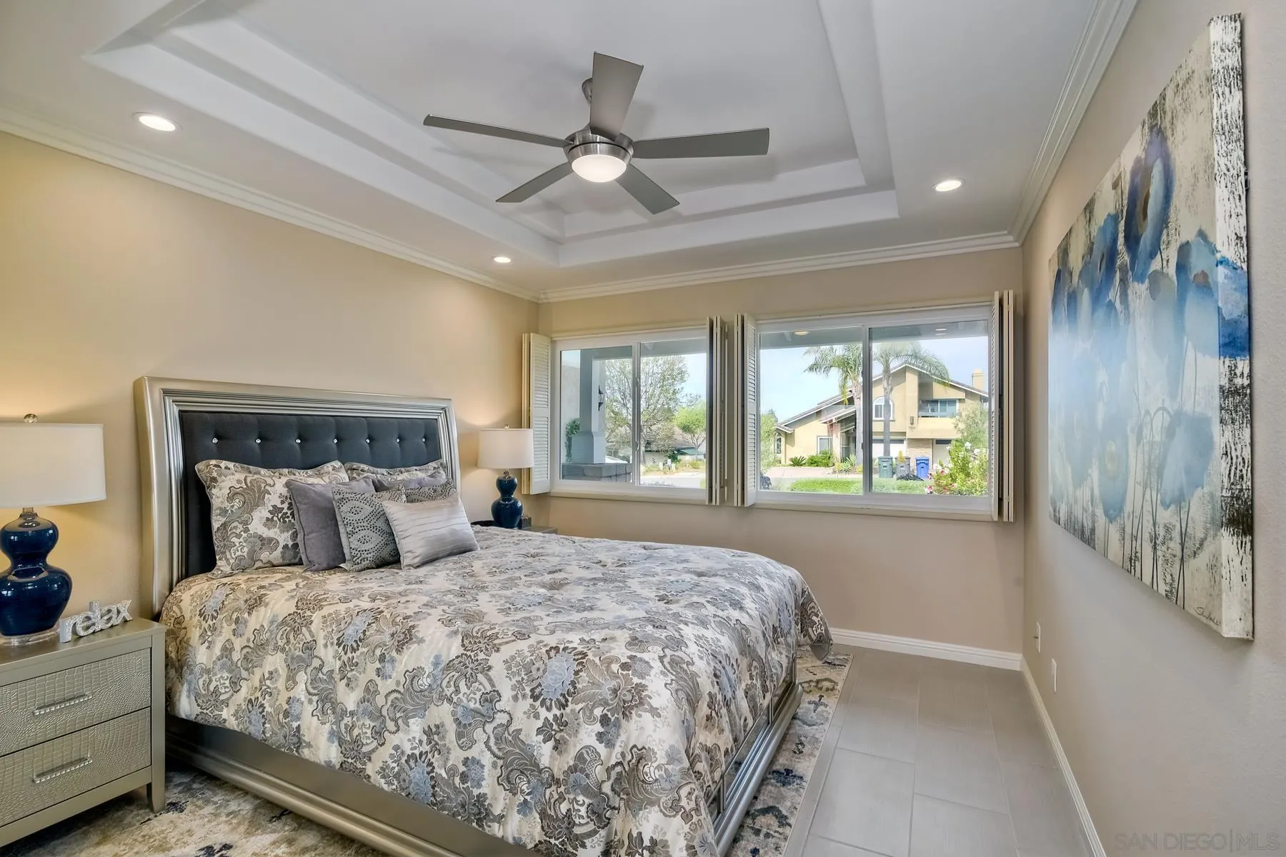 17533 St Andrews Drive Poway, CA 92064 - Photo 17 of 56 a bedroom with a large bed and a window