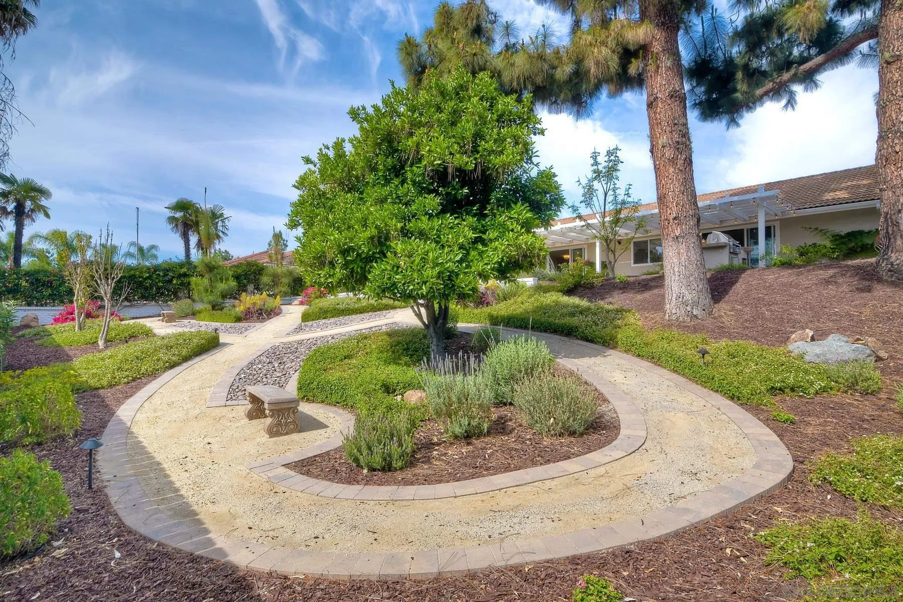 17533 St Andrews Drive Poway, CA 92064 - Photo 39 of 56 a view of a yard with a fountain