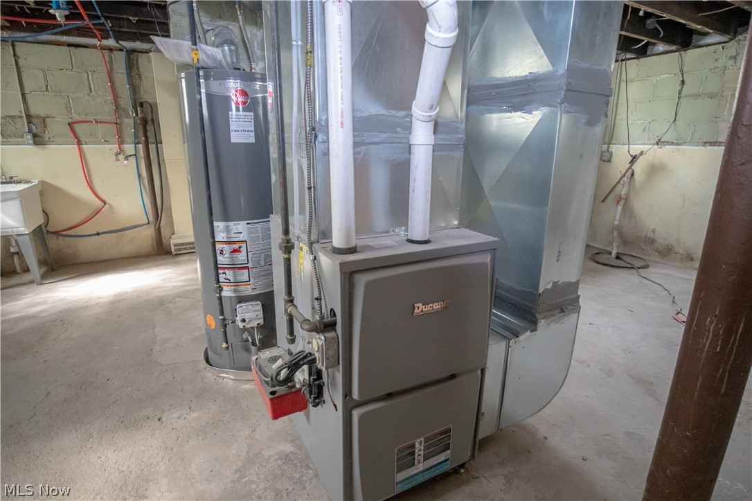 9505 Aetna Road Cleveland, OH 44105 - Photo 24 of 25 Utility room with water heater and sink
