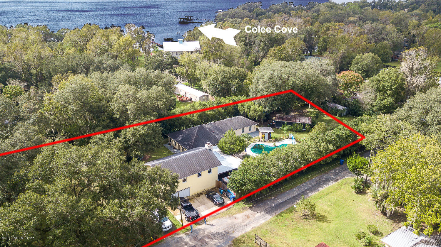 a view of water from a balcony