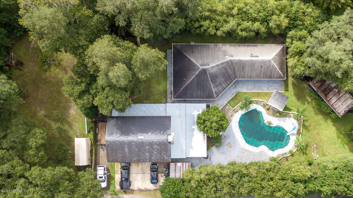 8145 Wendover Road St. Augustine, FL 32092 - Photo 5 of 55 an aerial view of a house with outdoor space and a lake view