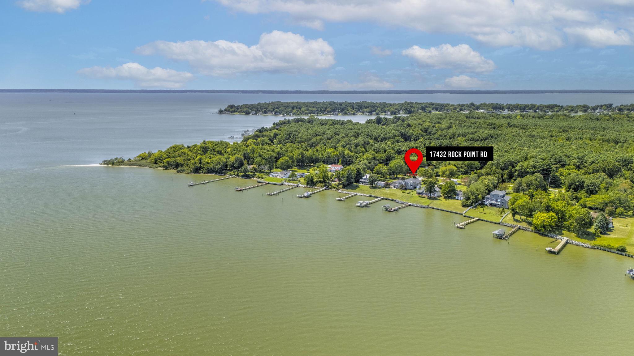 17432 Rock Point Road Newburg, MD 20664 - Photo 55 of 55 Ariel View - from Water