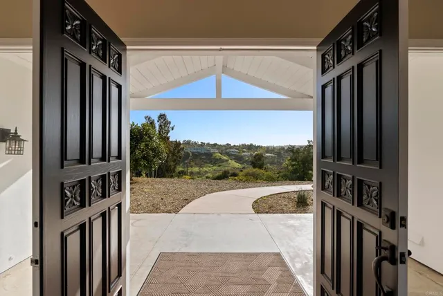 a view of a entryway door front of house