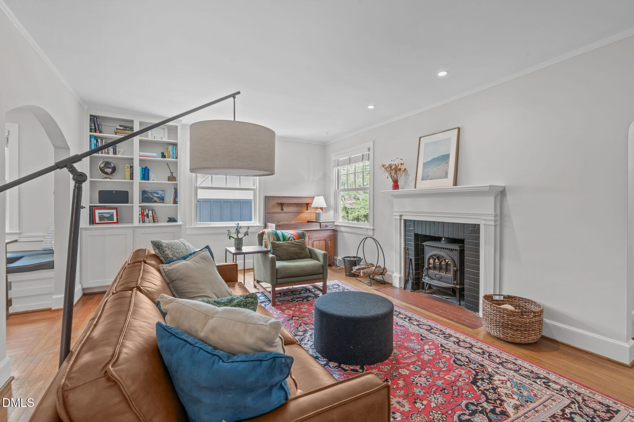 2111 Pershing Street Durham, NC 27705 - Photo 11 of 59 a living room with furniture and a fireplace