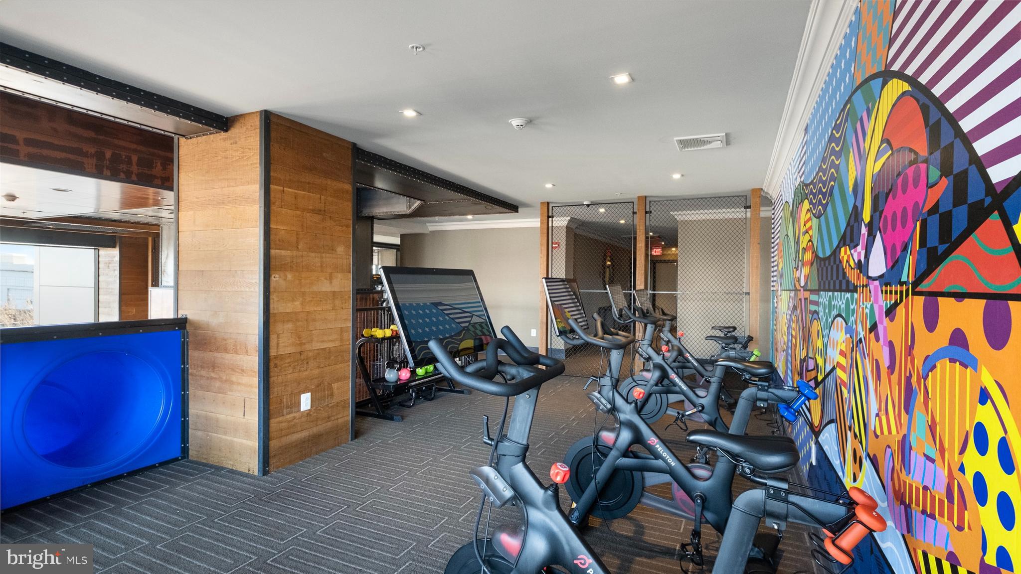 235 North Christopher Columbus Boulevard, Unit 806 Philadelphia, PA 19106 - Photo 37 of 55 a view of a room with gym equipment