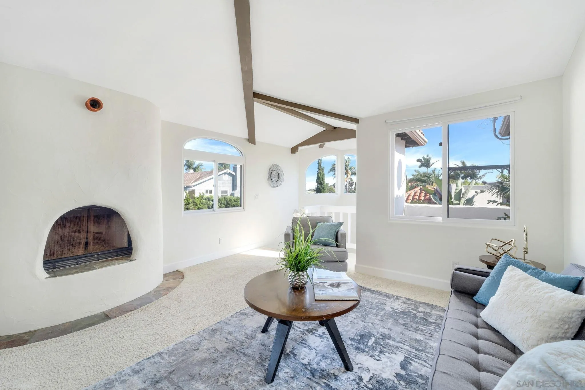 914 Agate Street, Unit E San Diego, CA 92109 - Photo 6 of 24 a living room with furniture and a potted plant