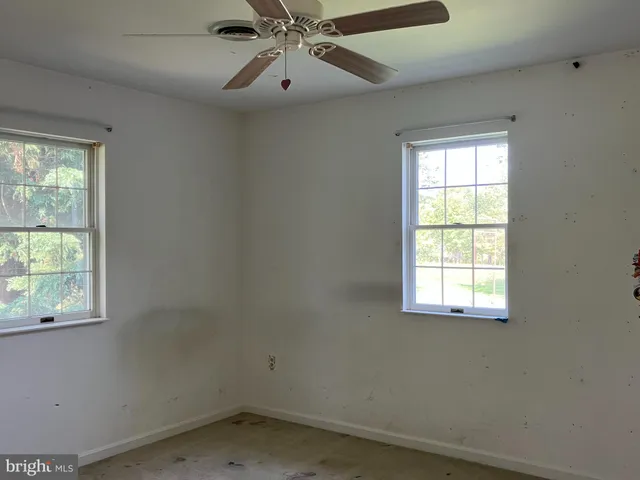 an empty room with a window
