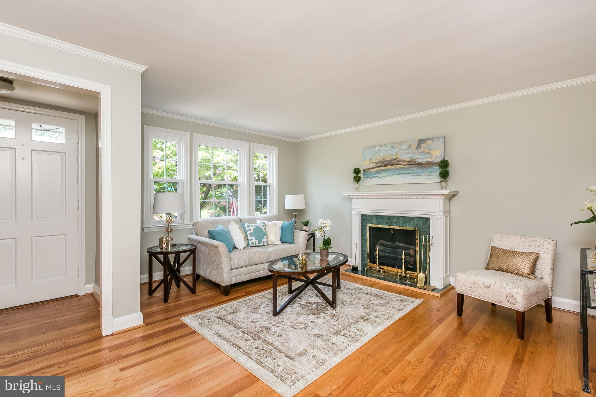 6135 Regent Park Road Baltimore, MD 21228 - Photo 3 of 30 Living Room w/entry area and decorative Fireplace