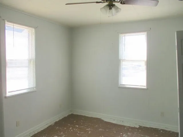 an empty room with a window