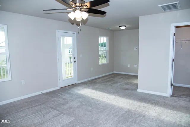 a view of a room with rack on the wall