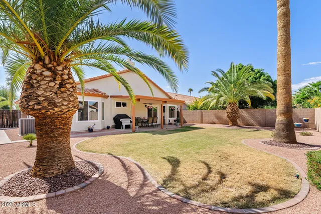 a house view with a swimming pool